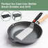 Beijiyi Heavy Duty Stainless Steel Spatula Set, Small Metal Spatula with Silicone Handle for Cooking