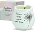 Pavilion Gift Company Dandelion Wishes Ceramic Soy Candle, Nanas Make Wishes Come True, 77148