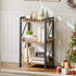 3-Tier BF71SJ01 HOOBRO Bookshelf, Industrial Bookcase, Book Shelf Storage Organizer, Small Bookshelf with Metal Frame