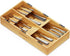 SpaceAid Bamboo Silverware Drawer Organizer: Kitchen Utensil Tray Holder with Labels, 6 Slots