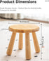 NKGIAG 10" (1 Pack) Small Solid Wood Stool, Round Wooden Step Stool for Kids & Adults, Sturdy Plant Stand, Low Sitting