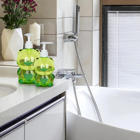 EaicsLaif Countertop 500ml) Hand Soap Dispenser Plastic Frog Soap Dispenser Kids Cute Pump Liquid Sanitizer Bottle