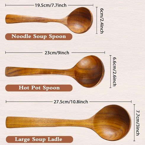 Wooden Cooking Utensils Kitchen Utensil Set by NAYAHOSE, Natural Take Wood Nonstick Hard Wooden Spatula and Spoons