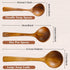 Wooden Cooking Utensils Kitchen Utensil Set by NAYAHOSE, Natural Take Wood Nonstick Hard Wooden Spatula and Spoons
