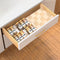 Baker Boutique 2-Tier Non-Slip Spice Drawer Organizer, 2-Pack Checkered Frosted Clear Acrylic, Expandable (11''-22'')