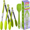 Kaluns Kitchen Tongs Set, Non Stick Silicone Tip Stainless Steel Tongs, Includes 7, 9, and 12 Inch Sizes