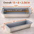 13x4 Inch 3-Pack, Loaf Pan Nonstick Carbon Steel Bread Pan for Even Baking, Long Baking Pan for Homemade Sourdough