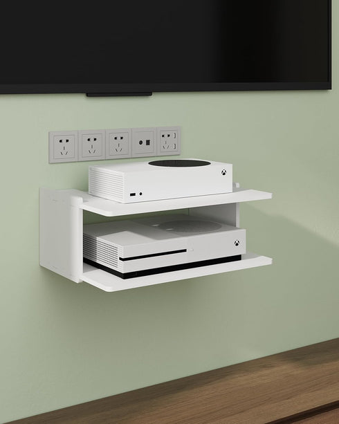 Floating Under TV Game Shelf Stand for Xbox Series S/X, Projector/Router/Entertainment Center, Projector Holder