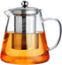 PARACITY Glass Teapot Stovetop 32 OZ, Borosilicate Clear Tea Kettle with Removable Stainless Steel Infuser for Tea