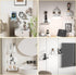 Wisfame Set 3, 5 Inch Small Piano White Floating Shelves of Metal Hanging Shelves for Bathroom, Living Room, Bedroom