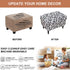 Eco-Ancheng Chair Cover Stretch Ottoman Cover Rectangular Storage Ottoman Slipcover Footrest Stool Covers Ottoman