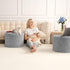 17 14, Hansleep Round Stuffed Pouf Ottoman x Foam Filled Faux Fur Ottoman Foot Rest for Chair with Washable Cover, Foot