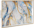 MAONAME Rectangular Decorative Tray, Modern White Serving Tray with Handles, Marbling Plastic