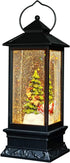 12" Christmas Musical Snow Globe Lantern by Eldnacele - USB Battery Operated with Santa Claus