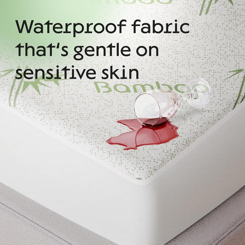 Niagara Waterproof Viscose Made from Natural Bamboo Waterproof Mattress Protector Twin 39x75 Breathable Vinyl Free Noiseless Deep Pocket Bed Smooth Mattress Pad Cover Fully Fitted 20 Inches by Niagara Sleep Solution