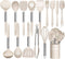 Umite Chef 15 pcs Stainless Steel Kitchen Cooking Utensil Set - Nonstick Cookware Tools Gift