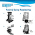 HQRP Inner & Outer Circular Filter Set for Bissell Easy Vac 31033, 3120, 3120-2, 31202, 31203, 3130 Vacuum Cleaner