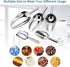 E-far 6 Ounce Ice Scoop Set of 2, Small Stainless Steel Scoops for Ice Cube, Candy, Flour