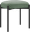 YMYNY Vanity Stool, Footrest, Square Ottoman Bench with Metal Legs, Makeup Dressing