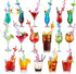 Reusable Dinosaur Party Drinking Straws, Novelty Curly Hard Plastic Straws for Kids Birthday Decorations - Pack of 6
