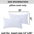 Home Brilliant Oblong Throw Pillow Covers 12x20 Striped Corduroy Rectangle for Spring Decor, Pure White