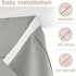 Small French Curtain Tricia Door Curtain Thermal Insulated Tie Up Shades for French Doors, Energy Efficient Light Blocking Window Coverings for Enhanced Privacy, 1 Panel, W24 x L36, Silver Grey