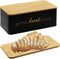 Bread Box with Bamboo Cutting Board Lid, Metal Bread Box for Kitchen