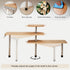 HYNAWIN 3 Tier Corner Shelf, Bamboo & Metal Storage Spice Rack, Adjustable Organizer with Hooks
