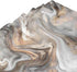 Marble Shower Curtain, Light Grey Brown Retro Style Paintbrush Colors, Waterproof Polyester Fabric (72x72 Inch)