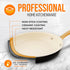 NutriChef 8” Small Fry Pan - Professional Nonstick Frying Pan with Ceramic Coating, Golden Titanium Handle, Easy to