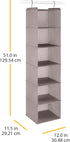 6 Closet Whitmor Hanging Accessory Shelves - Section Organizer - Light Grey