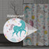 Emvency Shower Curtain - Kids Rainbow Blue Pattern Unicorns, Pink Baby Girl, Waterproof Polyester Fabric
