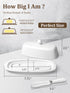 Yedio Ceramic Butter Dish with Lid and Knife, 8 Inch White Butter Holder for Countertop Refrigerator