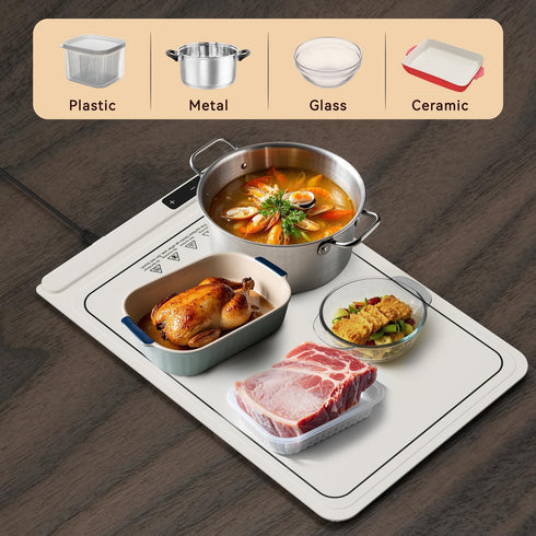 7 Food Warming Mat - Level Temperature flash heat Silicone Electric Warming Trayrolled-up food warmer