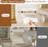 2 Pack 2 Paper Towel Holder Under Cabinet + Towel Robe Hook, Single Hand Operable Under Cabinet Paper Towel Holder