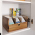 2 9 HTB Large Tea Organizer Tier with Drawer, Tea Bag Organizer with Acrylic Transparent Hinged Lid, Compartments