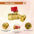 NPT1/2 GHT3/4 1/4 Water Spigot Female x Male Outdoor Hose Bib, Brass Outside Water Faucet, Turn Garden Hose Valve