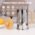 34 oz, 8 1000ml Sivaphe No-Plastic French Press Coffee Maker Borosilicate Glass Bamboo Lid and Handle Coffee Tea Press