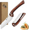 SENBON 440A Stainless Steel Lightweight Pocket Folding Chef Knife, Practical Camping Barbecue Kitchen Knife