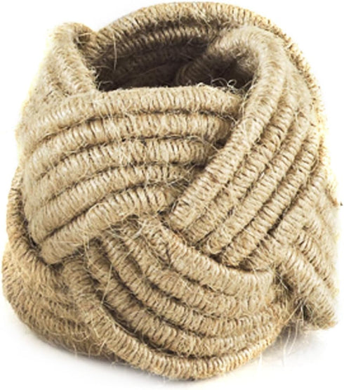SARO LIFESTYLE NR241.N Braided Jute Napkin Rings, 4 Pack, Natural