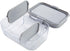 PackIt Mod Lunch Bento Food Storage Container - Steel Gray, Shatterproof Base, Leak-Resistant Dividers