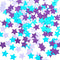 Star Confetti for Table Decoration, 200pc in Turquoise Blue, Lavender, Purple, 1.2 inch Diameter for Wedding Birthday