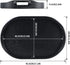 MDLUU 17.1 Inch Plastic Serving Tray, Long Ottoman Tray with Cutout Handles, Oval Butler Tray for Breakfast in Bed