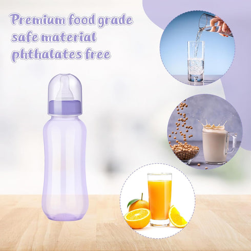 Norme Baby Shower Bottles, 9.5 oz Plastic Baby Bottles for Shower Game Party Favors, Bulk for Decorations (24 Pcs)