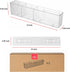 2 Pack 3 14''Length Bathroom Makeup Organizer Wall Mount Clear Bathroom Organizers and Storage with Compartments