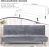 ele ELEOPTION Armless Sofa Slipcover, Stretch Velvet Futon Cover Protector, Modern Simple Folding Couch Cover