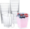 SHOPDAY 5 oz Plastic Dessert Cups with Lids 100 Pack Small Clear