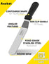 Anaeat Icing Spatula, Professional Cake Angled Offset Spatula with 10" Stainless Steel Blade for Cake Decorating