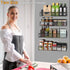 4 Pack 100% DTUQYX Magnetic Spice Rack for Refrigerator, Metal Strong Magnet Fridge Shelves, Space Saving Spice