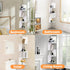 5 7.87 7.87 33.46 INCHES ShellKingdom Corner Shelf Wall Mount, Tier Corner Bookshelf, Floating Display Shelves